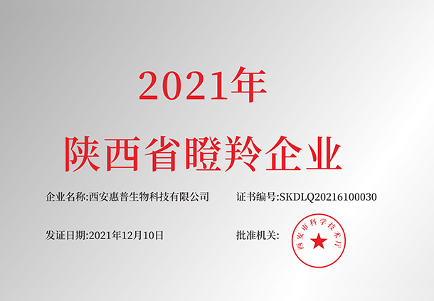 2021年陜西省瞪羚企業